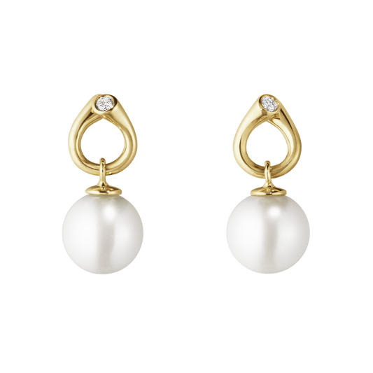 Georg Jensen Magic Pearl & Diamond Earrings