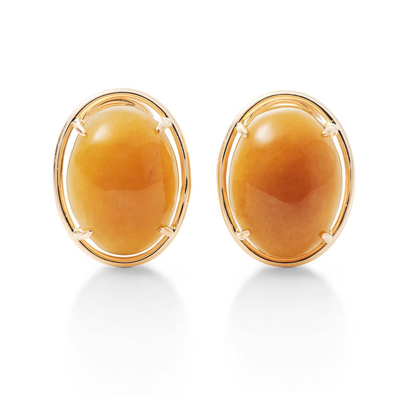 Gump's Signature Peninsula Earrings in Yellow Jade