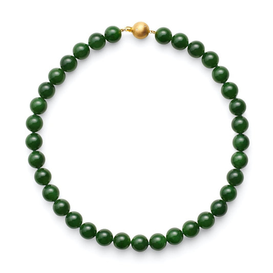 Ross-Simons 6-12mm Green Jade Bead Necklace With 14kt Yellow Gold for  Female, Adult 