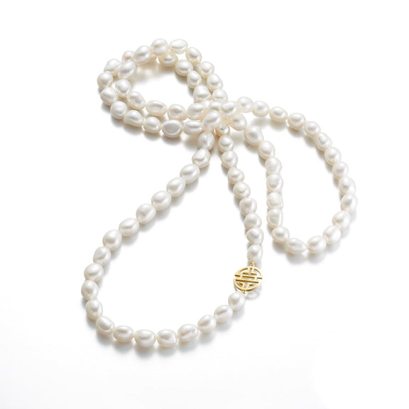 Gump's Signature Baroque Pearl & Gold Shou Rope Necklace