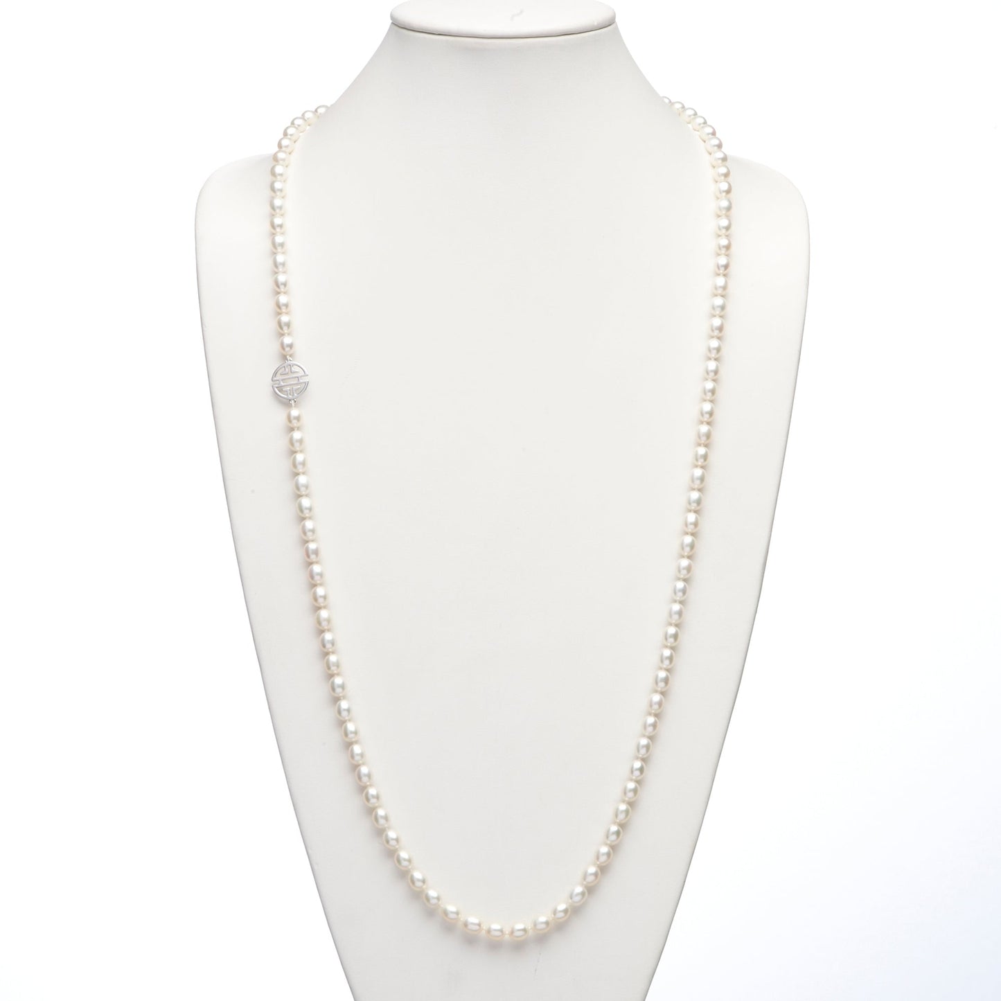 Baroque Pearl & Silver Shou Rope Necklace