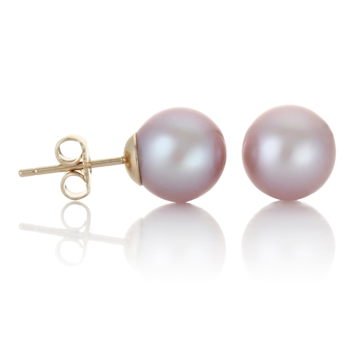 9mm Pink Pearl Earrings