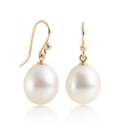 Gump's Signature White Pearl Drop Earrings