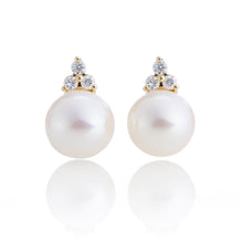 Gump's Signature Madison Earrings in Pearls & Diamonds
