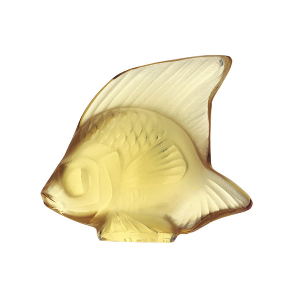 Lalique Crystal Fish, Yellow Gold