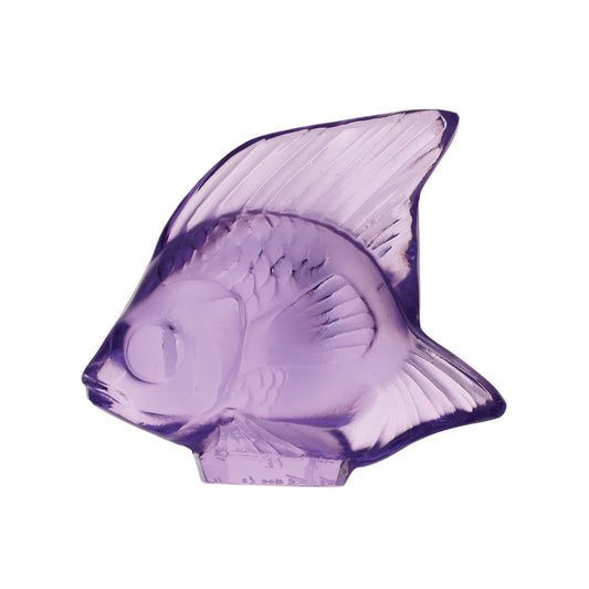 Lalique Crystal Fish, Light Purple