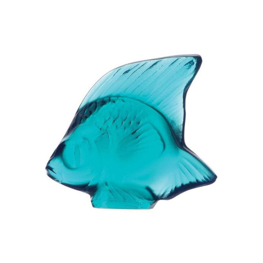 Lalique Crystal Fish, Pale Turquoise