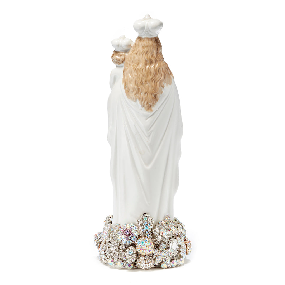 Jeweled French Porcelain Madonna & Child