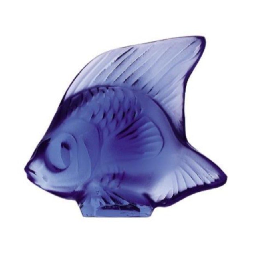 Lalique Crystal Fish, Sapphire