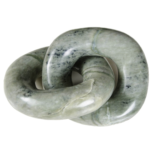 Robert Kuo Nephrite Jade Double Ring Link