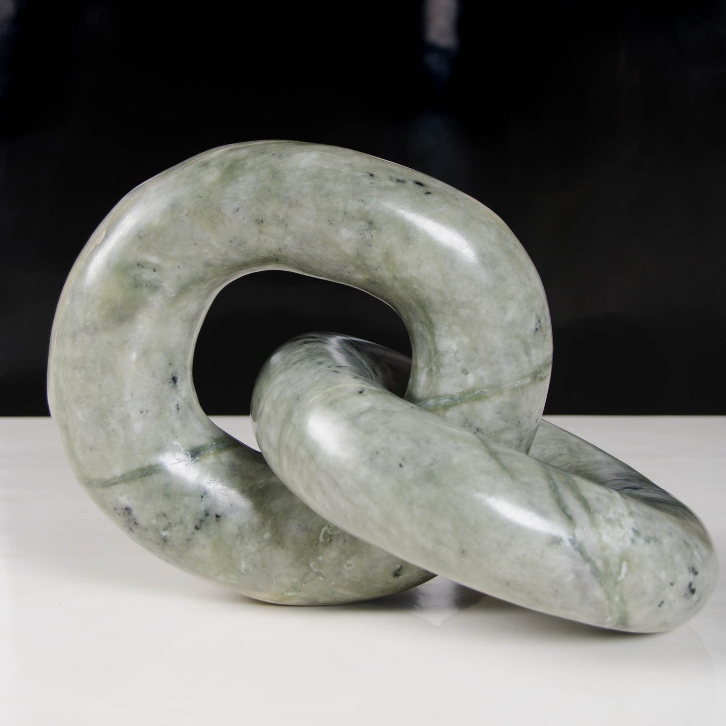 Nephrite Jade Double Ring Link