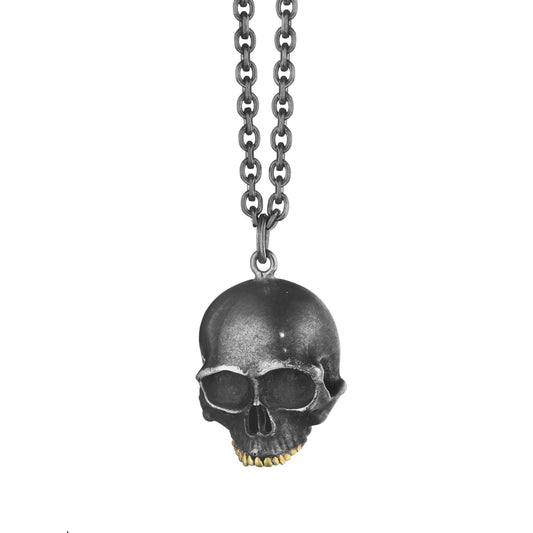 Anthony Lent Silver Skull Necklace