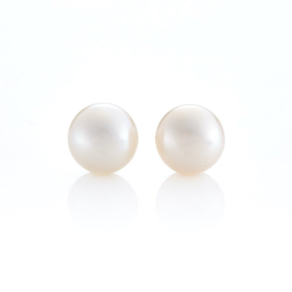 Gump's Signature 9mm Button Freshwater Pearl Earrings