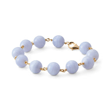 Gump's Signature Blue Lace Agate & Gold Link Bracelet