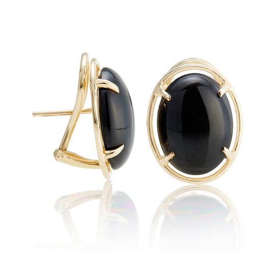 Peninsula Earrings in Black Jade