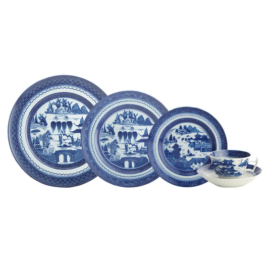 Mottahedeh Blue Canton 5-Piece Place Setting