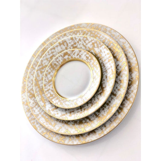 Royal Limoges Tweed Gold Dessert Plate