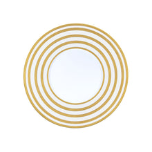 JL Coquet Hemisphere Gold Stripe Dinner Plate