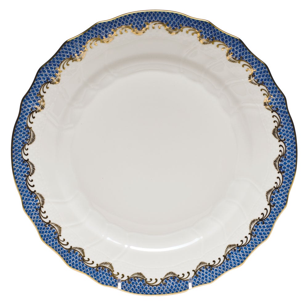 Herend Fish Scale Dinner Plate, Blue