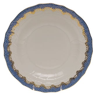Herend Fish Scale Dessert Plate, Blue