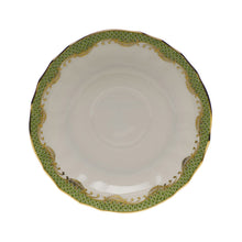Herend Fish Scale Canton Tea Saucer, Evergreen