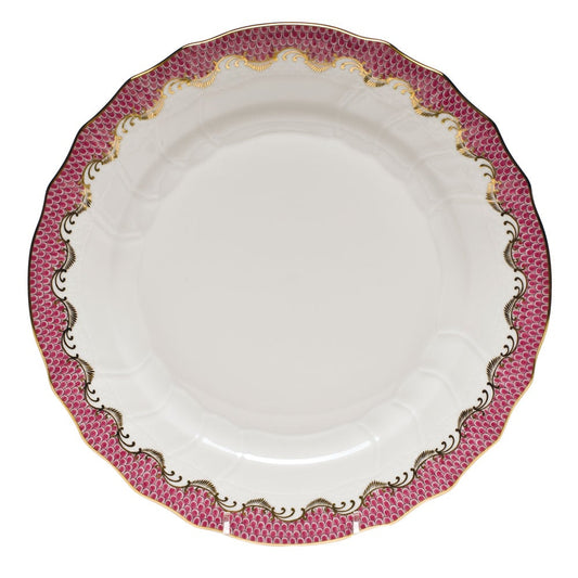 Herend Fish Scale Dinner Plate, Pink