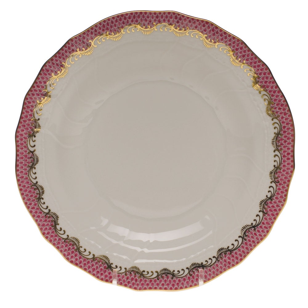 Herend Fish Scale Dessert Plate, Pink