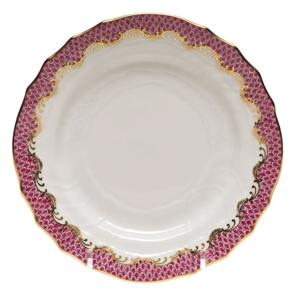 Herend Fish Scale Bread & Butter Plate, Pink