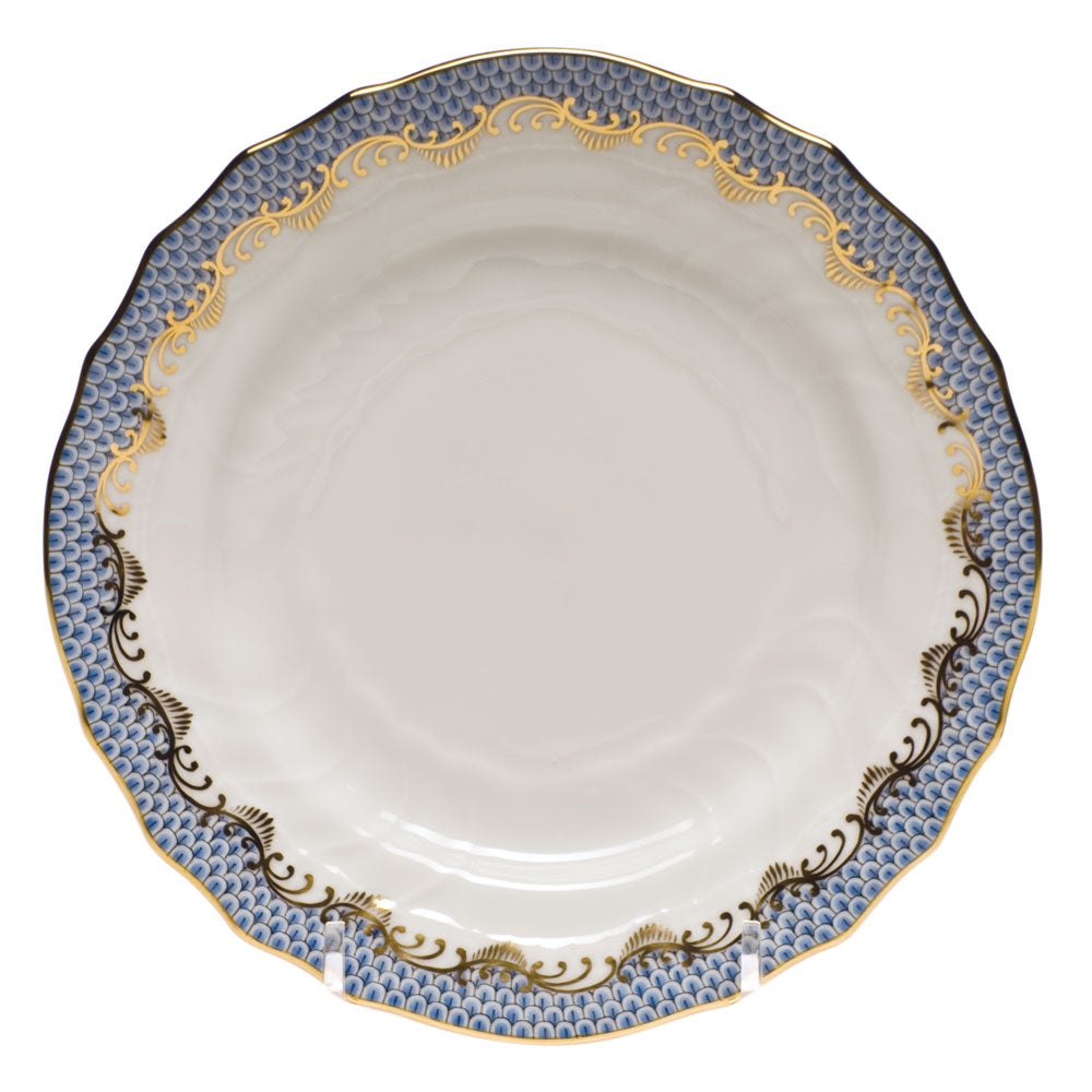 Herend Fish Scale Bread & Butter Plate, Light Blue