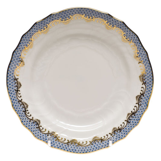 Herend Fish Scale Bread & Butter Plate, Light Blue