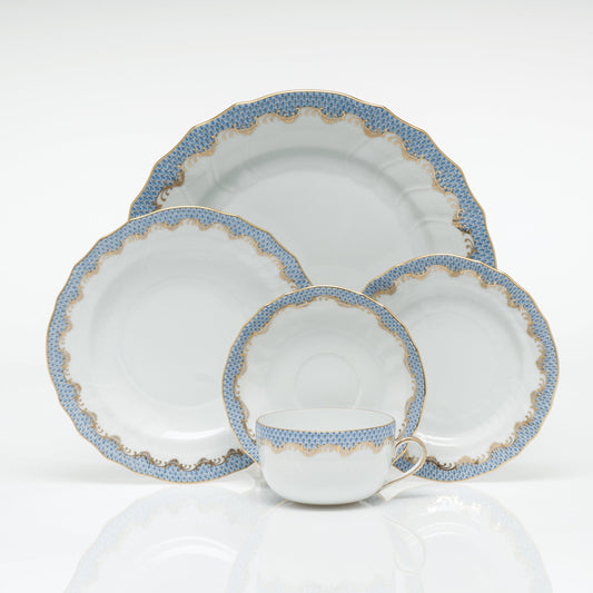 Fish Scale Bread & Butter Plate, Light Blue
