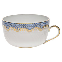Herend Fish Scale Canton Teacup, Light Blue