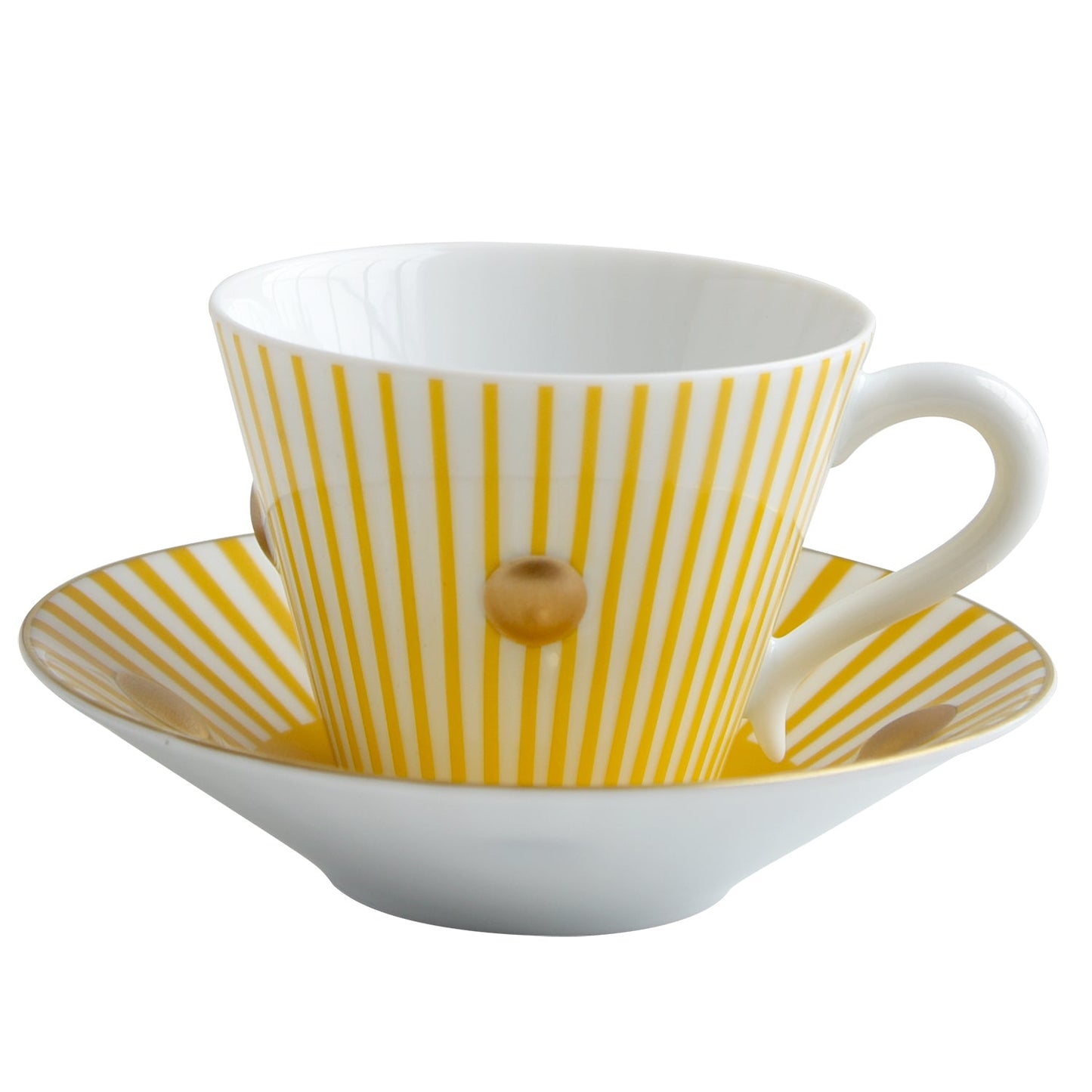 Delphos Knossos Cup & Saucer, Set of 2 Yellow