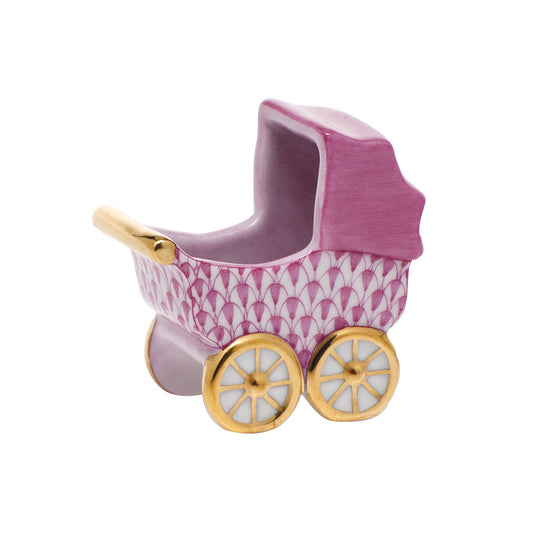 Herend Baby Carriage, Raspberry
