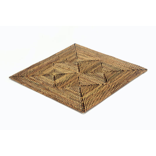 Square Placemats with Diamond Pattern, Set of 4