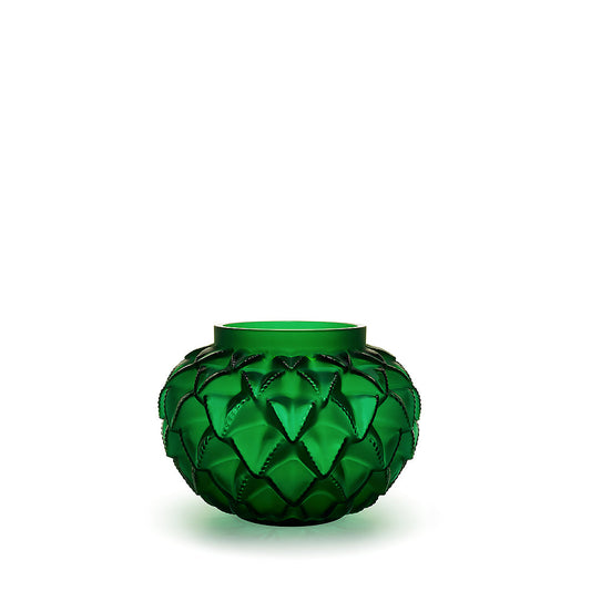 Lalique Languedoc Small Vase, Green