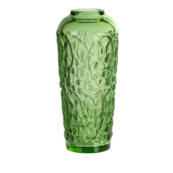 Lalique Mûres Large Vase, Green