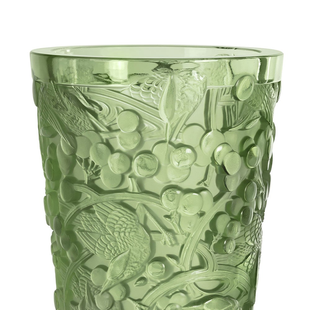 Merles et Raisins Medium Vase, Green