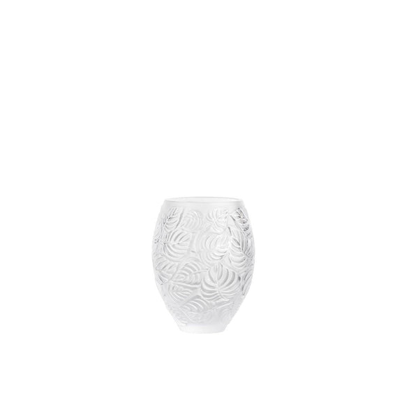 Lalique Feuilles Vase, Clear