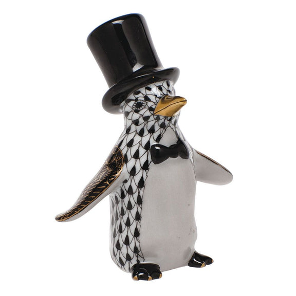 Herend Tuxedo Penguin, Black