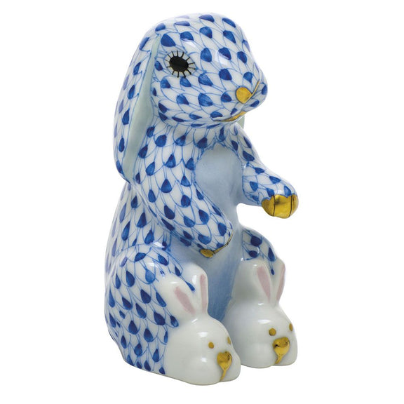 Herend Rabbit with Bunny Slippers, Sapphire