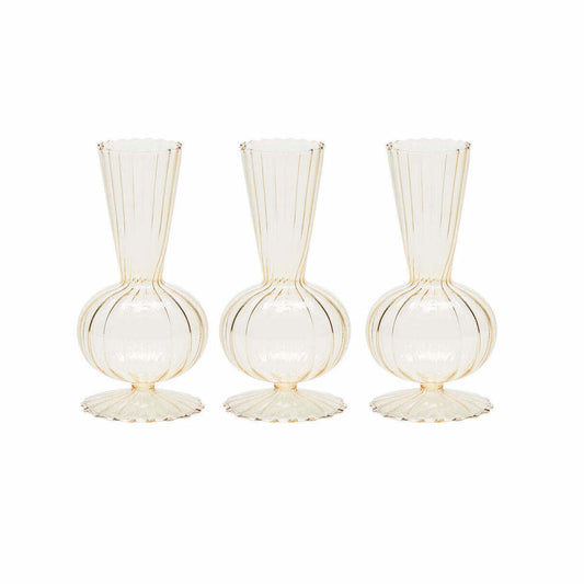 Kim Seybert Tess Swirl Bud Vases, Set of 3 Champagne