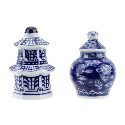 Blue and White Salt & Pepper Shakers