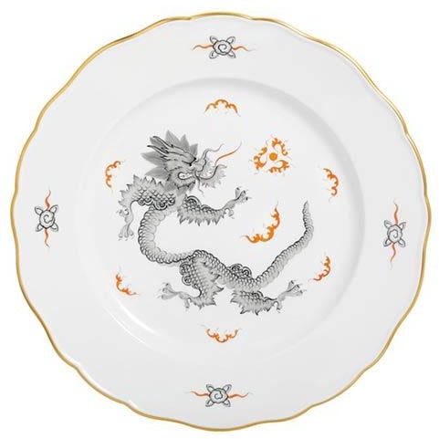 Meissen Ming Dragon Black Dinner Plate