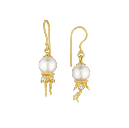 Anthony Lent South Sea Pearl Bosch Earrings