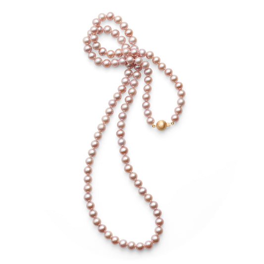 Gump's Signature Pink Pearl & Gold Long Necklace