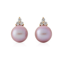 Gump's Signature Madison Earrings in Pink Pearls & Diamonds