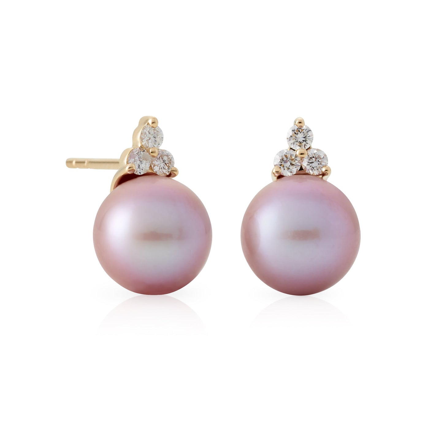 Madison Earrings in Pink Pearls & Diamonds