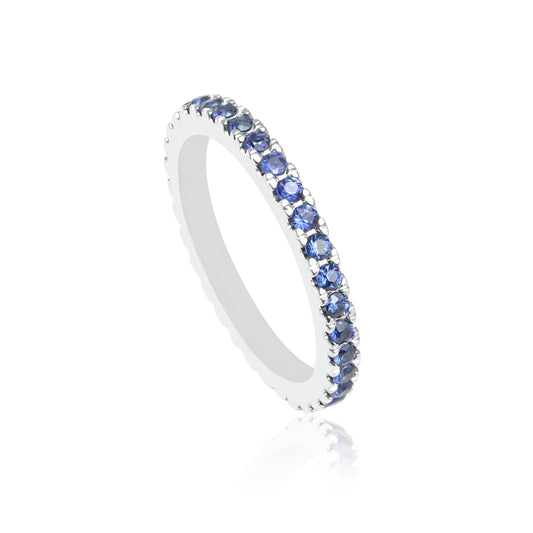 Blue Sapphire Eternity Ring