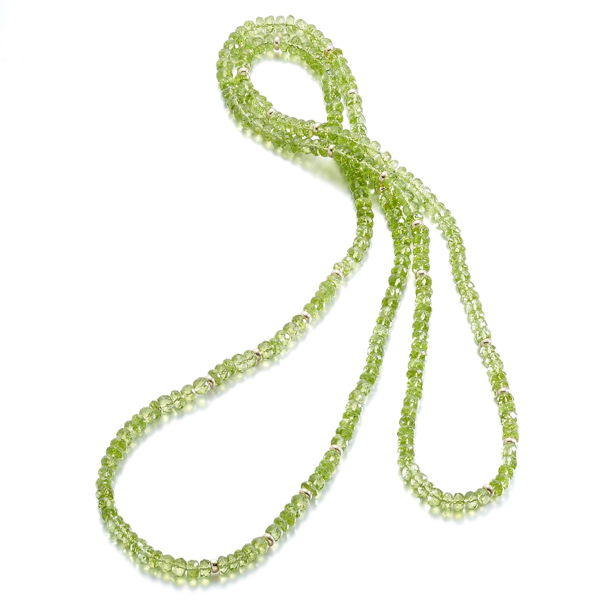 Gump's Signature Faceted Peridot & Gold Rope Necklace